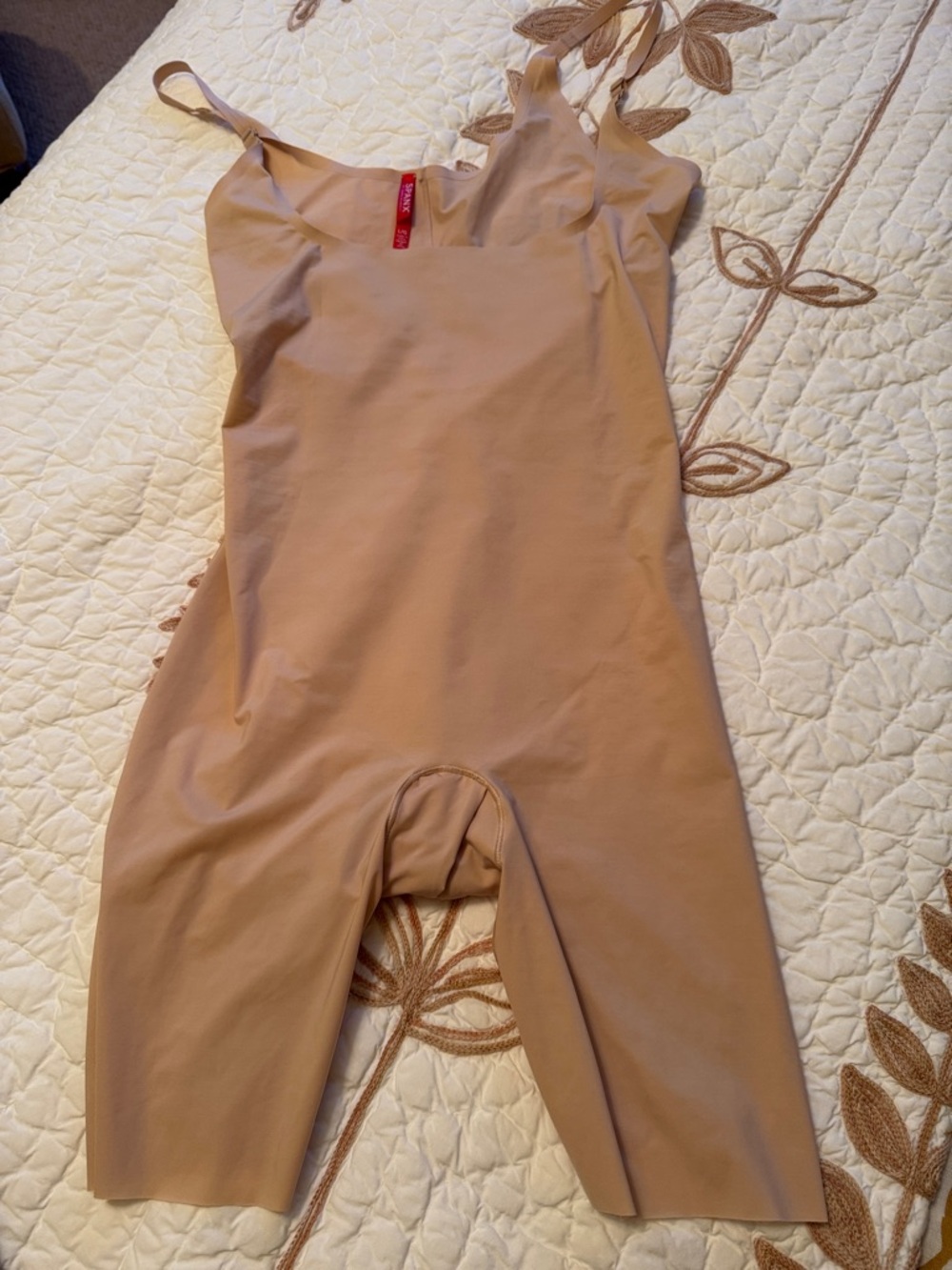 SPANX - size large Open bust Mid-Thigh Bodysuit